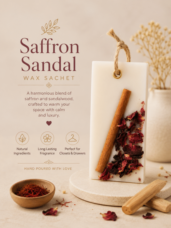 Saffron Sandal Wax Sachet